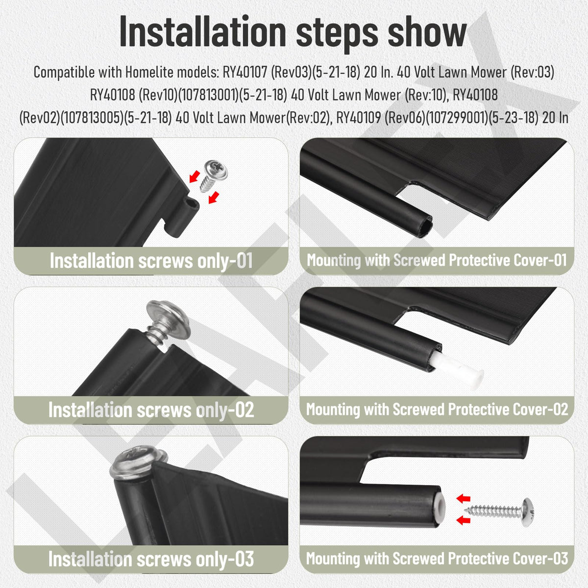 Leaflex compatible Ryobi guard for RY40107 and RY40108 models