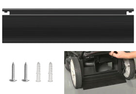 Leaflex Trail Shield mounted on an MTD-compatible mower for forward debris defense.