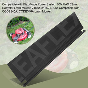 Leaflex shield extended compatibility covers multiple 60V and Toro mowers for versatility.