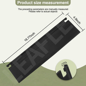 Leaflex shield front view shows sturdy guard for reliable protection during mowing.