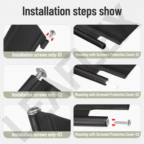 Leaflex trailing shield dimensions show upper and lower fit for Toro models.