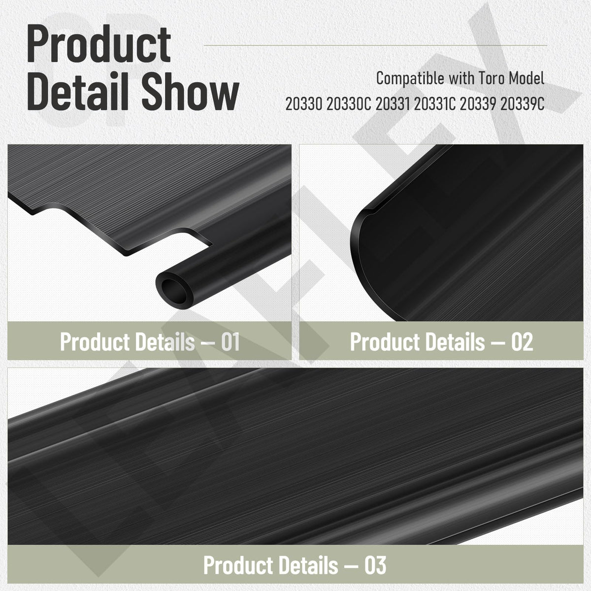 Leaflex Trailing Shield installation close-up highlights anchor screws.