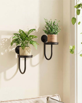 Leaflull wall planter 2-pack black maximizing vertical greenery display