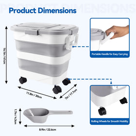 Leafory multipurpose storage suitable for pellets, charcoal, and wood chips.