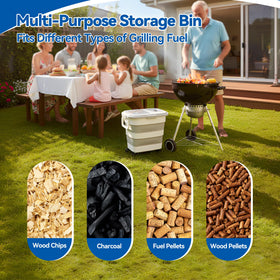 Leafory labels and scoop help keep contents organized.