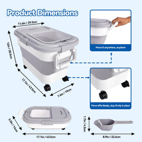 Leafory with wheels enables easy transport of pellets.
