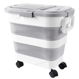 Leafory wood pellet storage container with clear window shows pellet level at a glance.