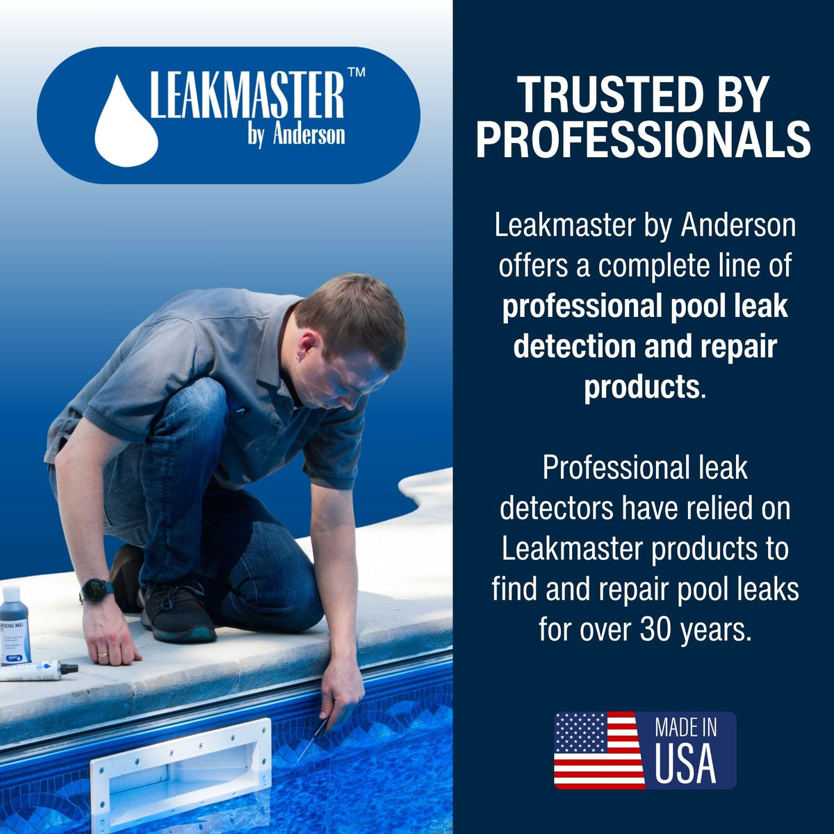 Leakmaster professional-grade tools support reliable leak detection for pools and spas