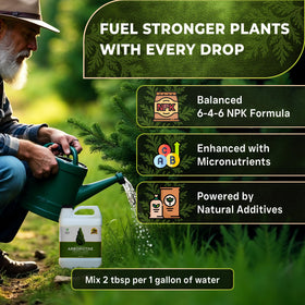 Leaves and Soul Arborvitae Fertilizer balanced 6-4-6 formula supports steady growth.