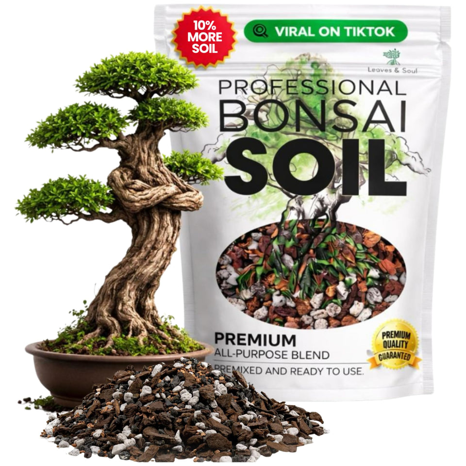 Leaves and Soul bonsai soil 8.2-quart bag ready-to-use mix for healthy root growth