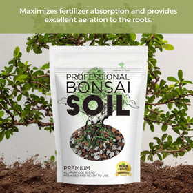 Leaves and Soul bonsai soil with resealable bag ensures easy storage and freshness