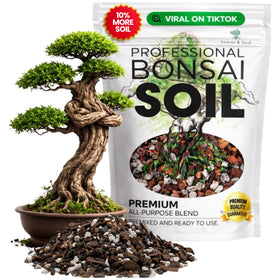 Leaves and Soul bonsai soil mix bag for 2.2 quarts, ideal for easy repotting.