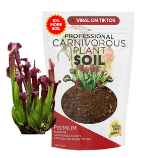 Leaves and Soul carnivorous soil mix bag shows ready-to-use formula for healthy root growth.