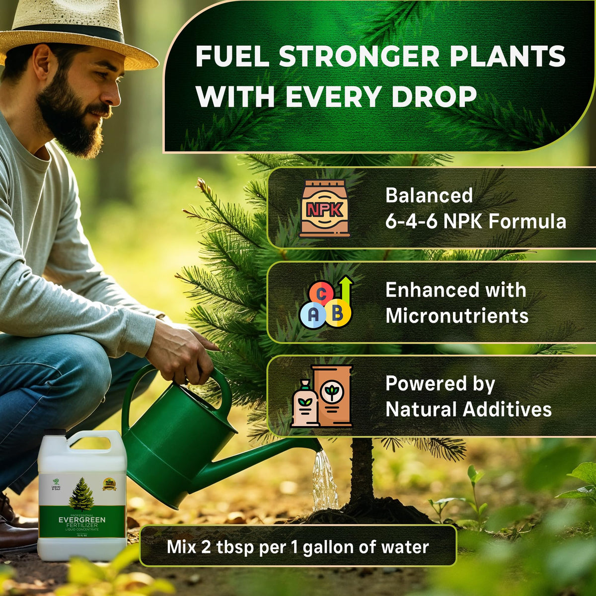 Leaves and Soul landscape care setup used by professionals for healthy plantings