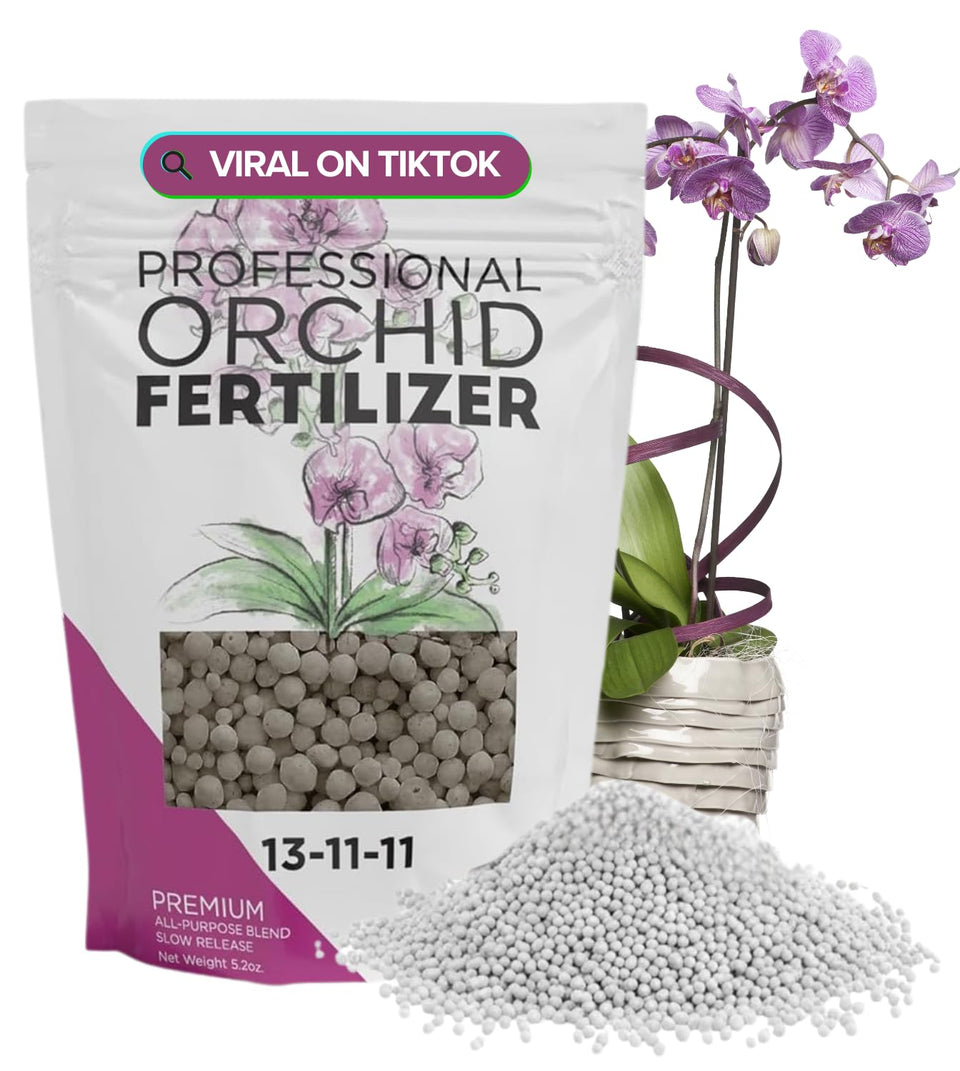 Leaves and Soul orchid fertilizer pellets in bag provide steady slow-release nourishment for healthy roots