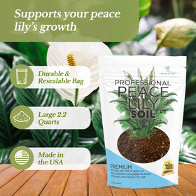 Leaves and Soul potting soil mix ingredients closeup, rich nutrients support robust root growth.