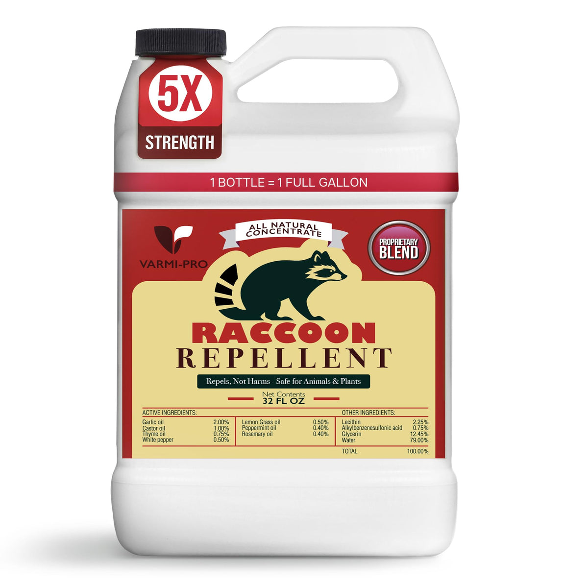 Leaves and Soul raccoon repellent outdoor spray bottle for easy yard protection