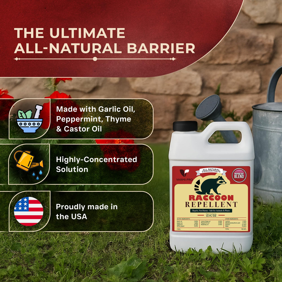 Leaves and Soul raccoon repellent supports a pet-friendly yard for families