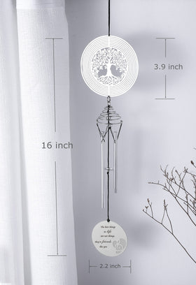LEAVORES wind chime crafted from rust-resistant stainless steel for outdoor use