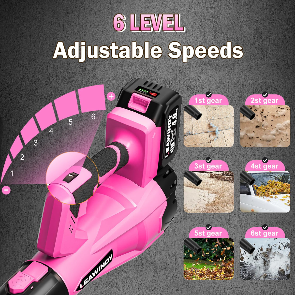 Two 4.0Ah 21V batteries extend sessions and prevent mid-work interruptions.