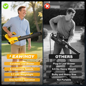 LEAWINDY bare-tool solution powers your existing DEWALT 20V Max batteries