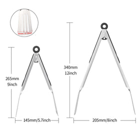 Lebabo metal tongs ergonomic grip for comfortable handling.
