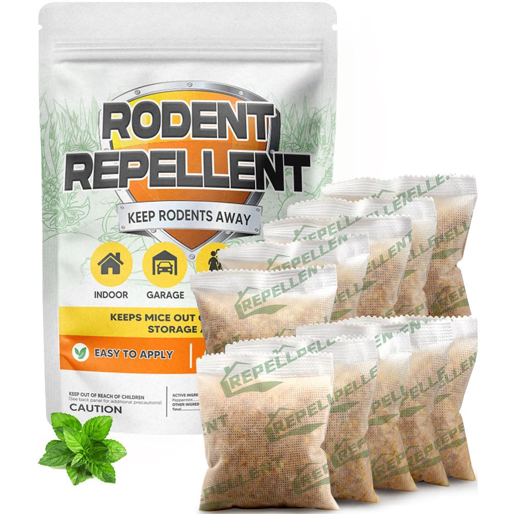 LEBMP rodent repellent pouch packaging for easy placement around your home