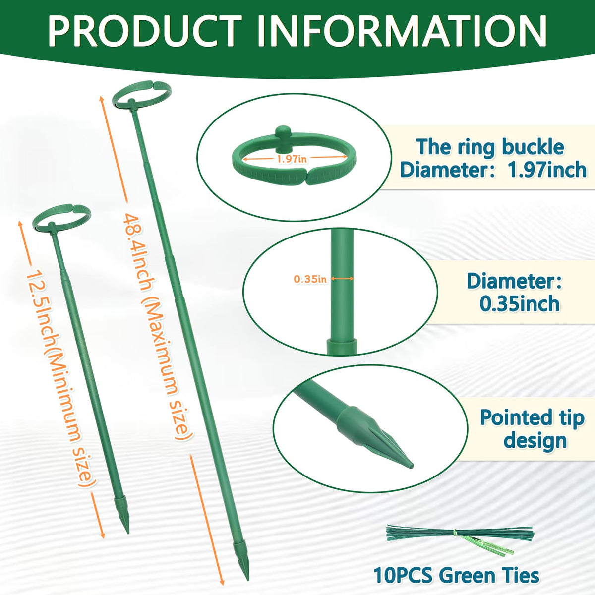 LECAMEBOR extendable stake reaches 48.4 inches for mature climbers