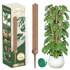 LECAMEBOR three moss poles base offer integrated climbing support for multiple plants.