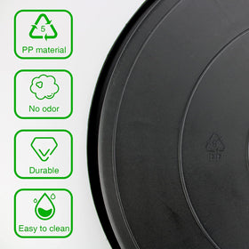 Lechay durable thick plastic dish emphasizes sturdy construction for long-term use.