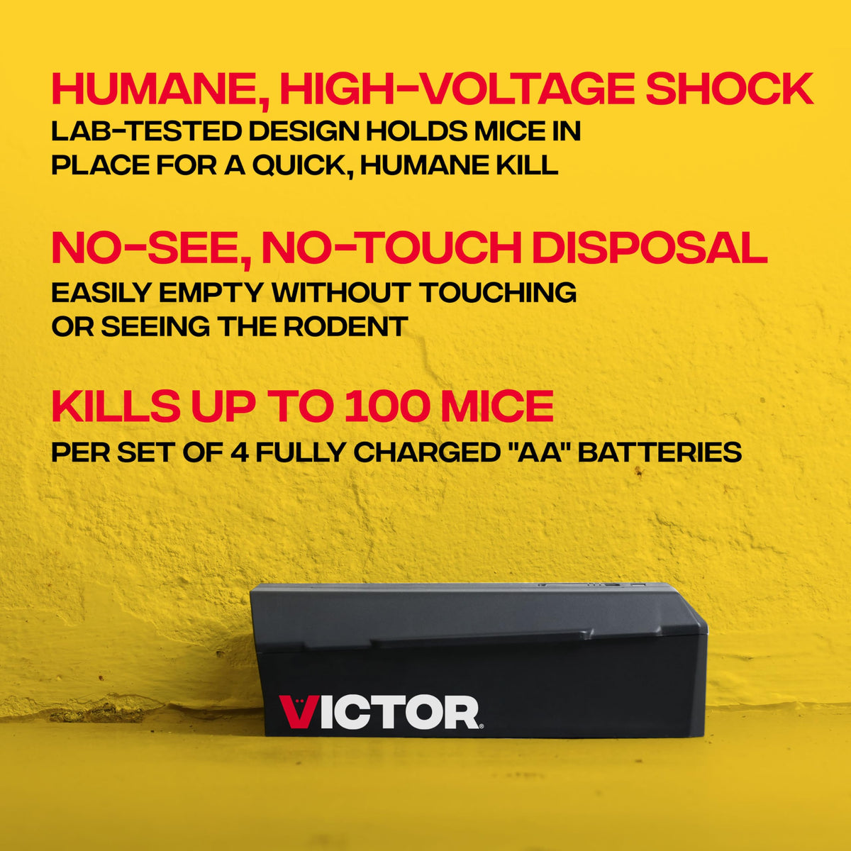 LED indicators on Victor M250B show catches and battery status.