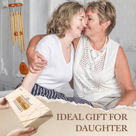 Leebbsin Daughter Wind Chime with blessing engraving creates a heartfelt keepsake for birthdays.