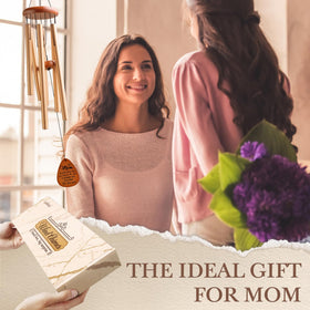 Leebbsin Mom Wind Chime on patio adds soothing outdoor ambience