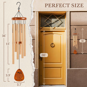 Leebbsin Mom Wind Chime features weather resistance for year-round use