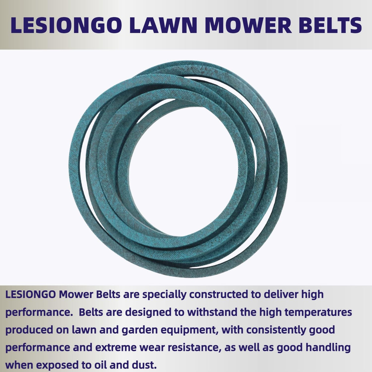 Leego belt packaging image highlighting compatibility across Cub Cadet and MTD lines