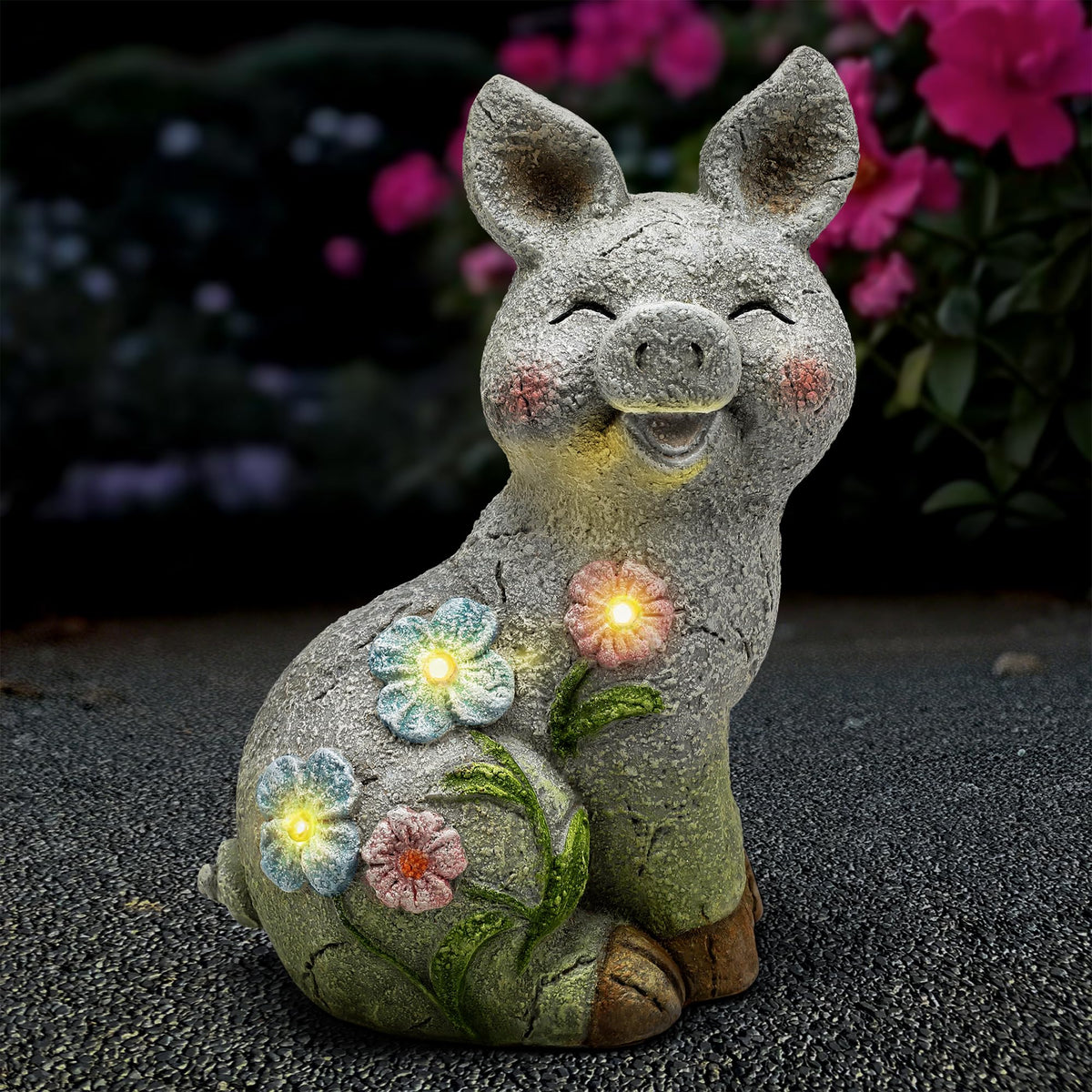 Leekung pig statue is a collectible garden decor piece.