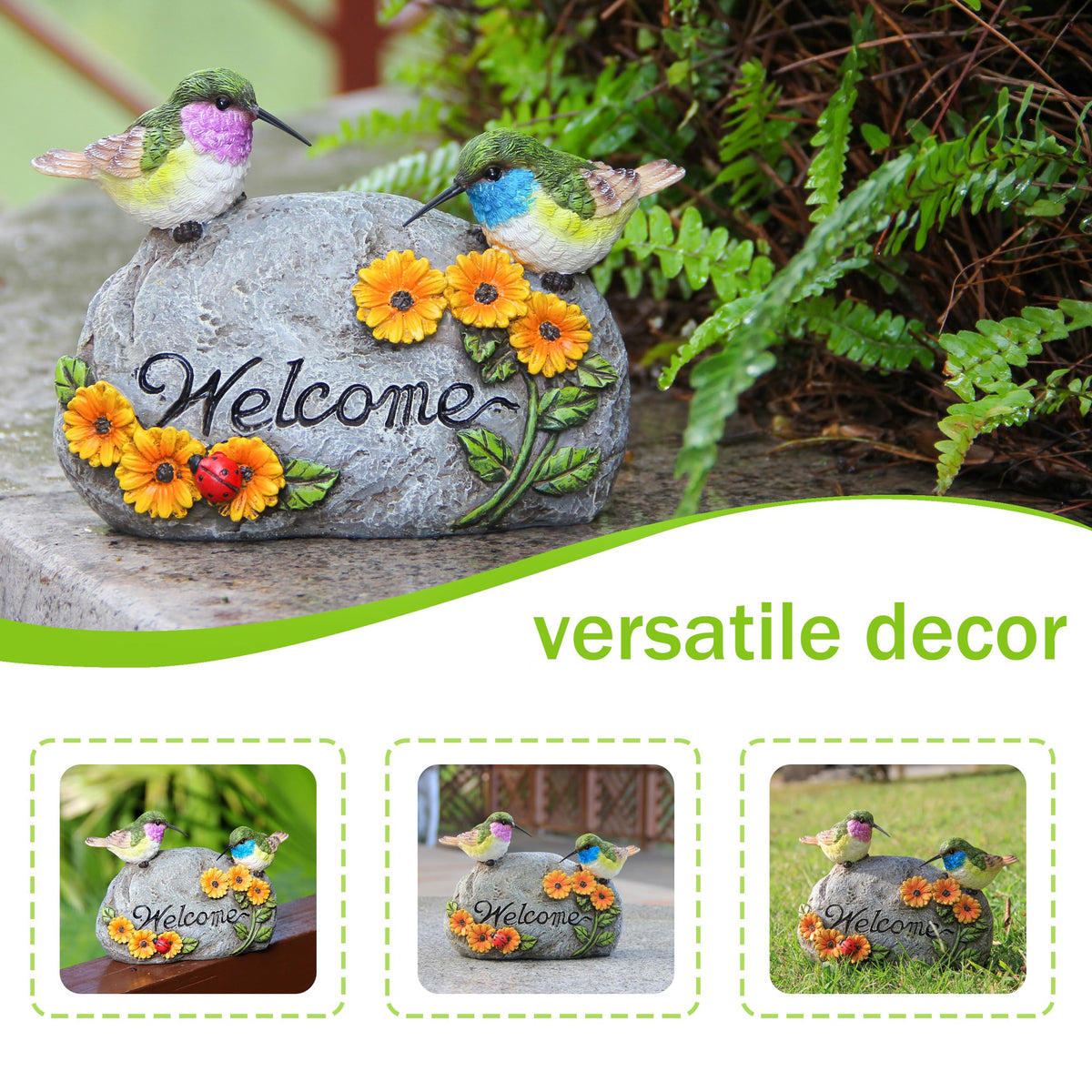 Leekung welcome stone statue makes a thoughtful garden gift