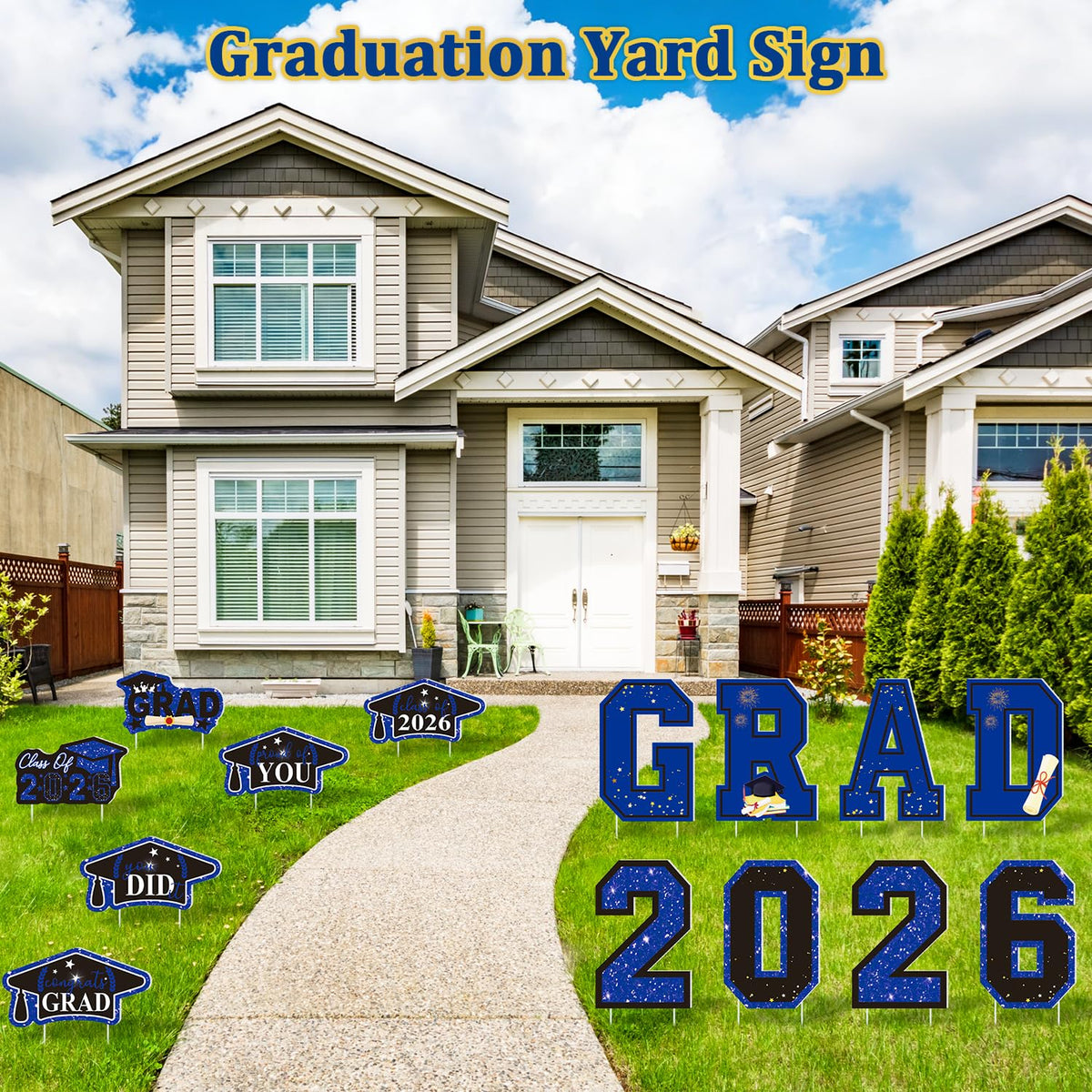 Leetous GRAD and 2026 letters create eye-catching ceremony decor