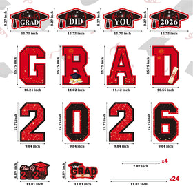 Leetous large GRAD/2026 signs create layered outdoor display.