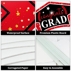 Leetous weatherproof corrugated plastic maintains color outdoors.