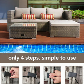 LeewooJardin clip close-up shows durable all-weather plastic for sun and rain.