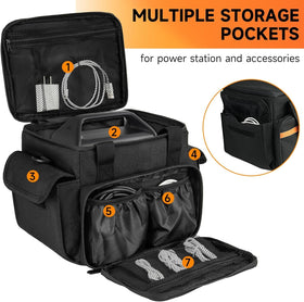 LEFOR-Z carrying case main compartment secures the power unit and cables.