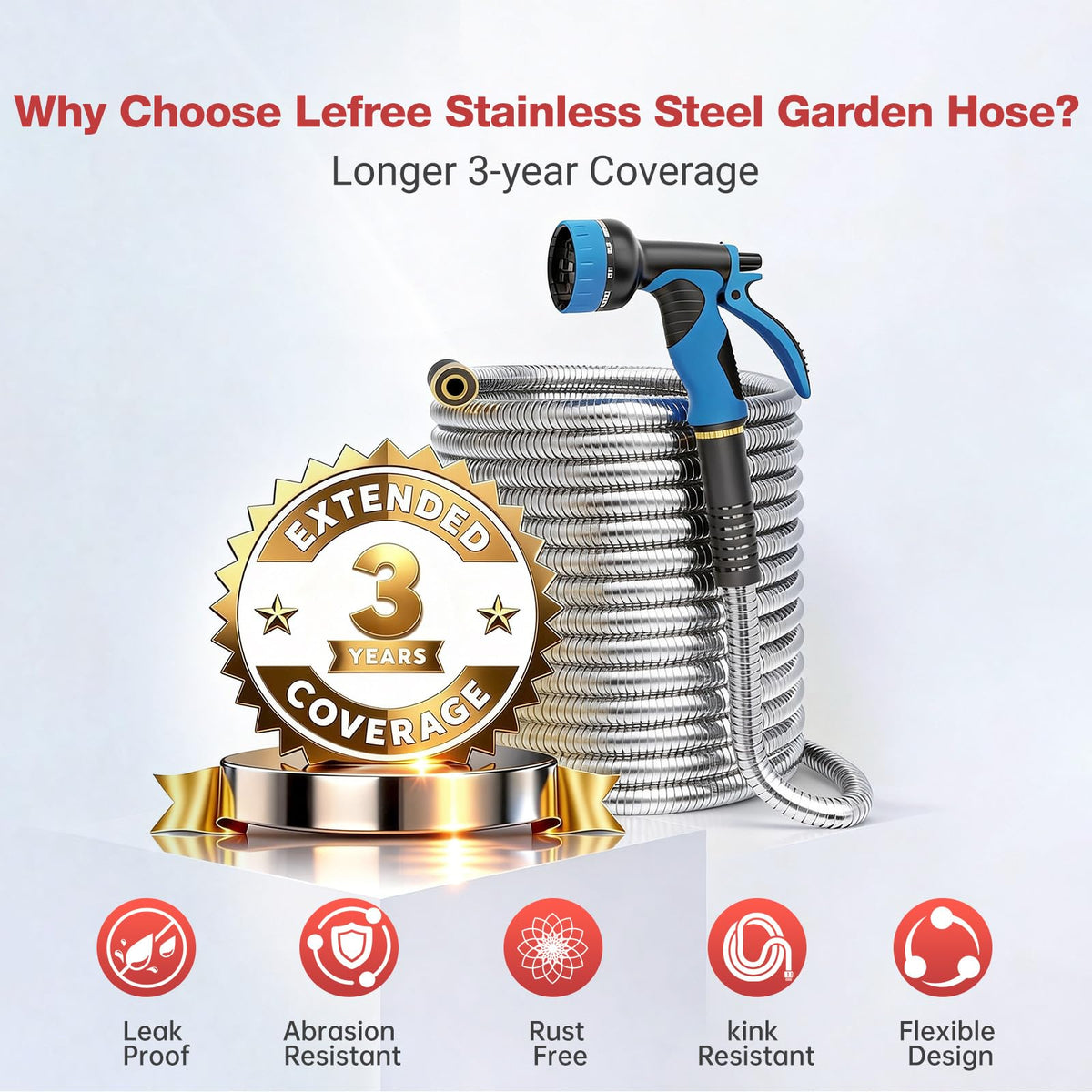 Lefree 10-pattern sprayer nozzle expanding watering options for garden and cleaning