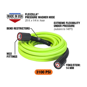 Closeup of the Flexzilla yoke and bend restrictor showing kink-free performance.