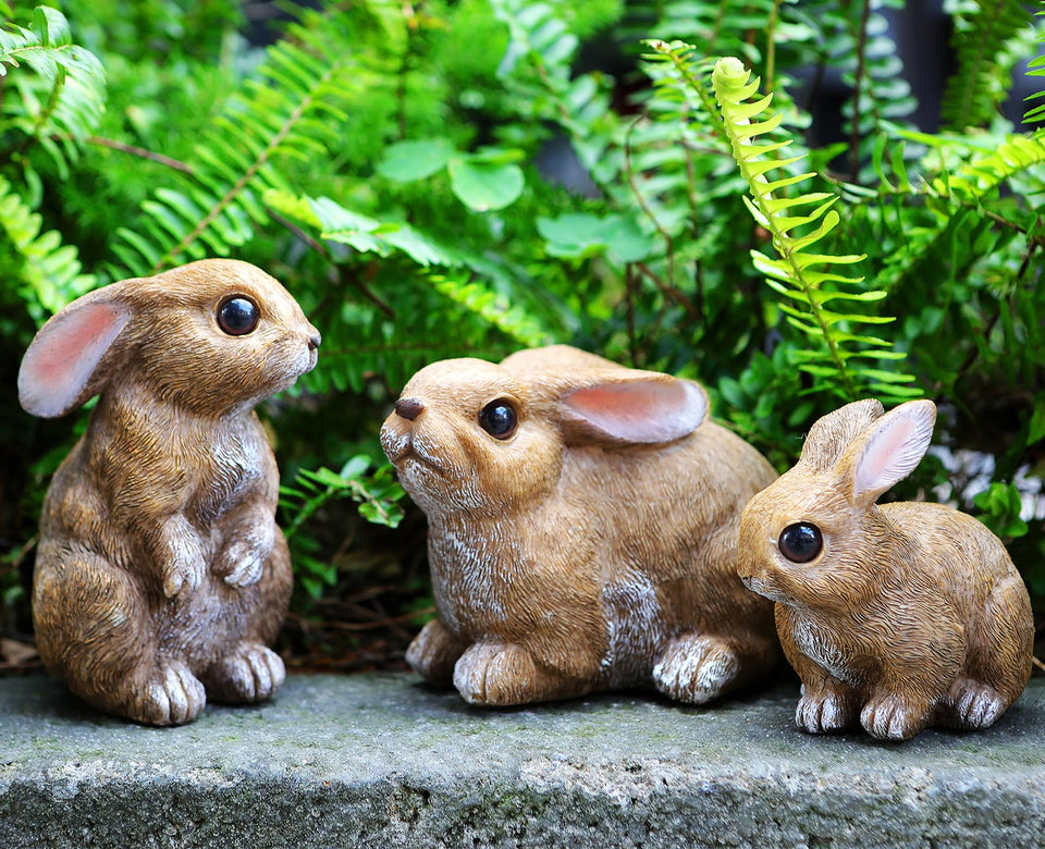LEGIFO Bunny Decor Outdoor 3-Piece Set enhances garden charm.