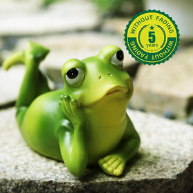 Legifo lazy frog garden statues brighten yards with playful character