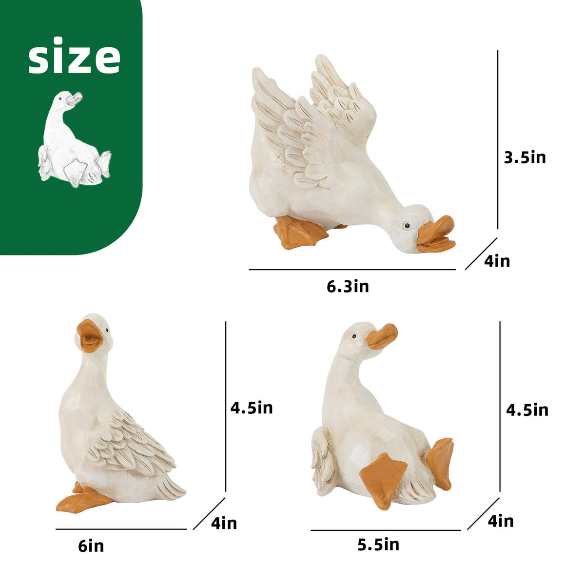 LEGIFO decorative duck set ships securely, ready to display on patios or under plants