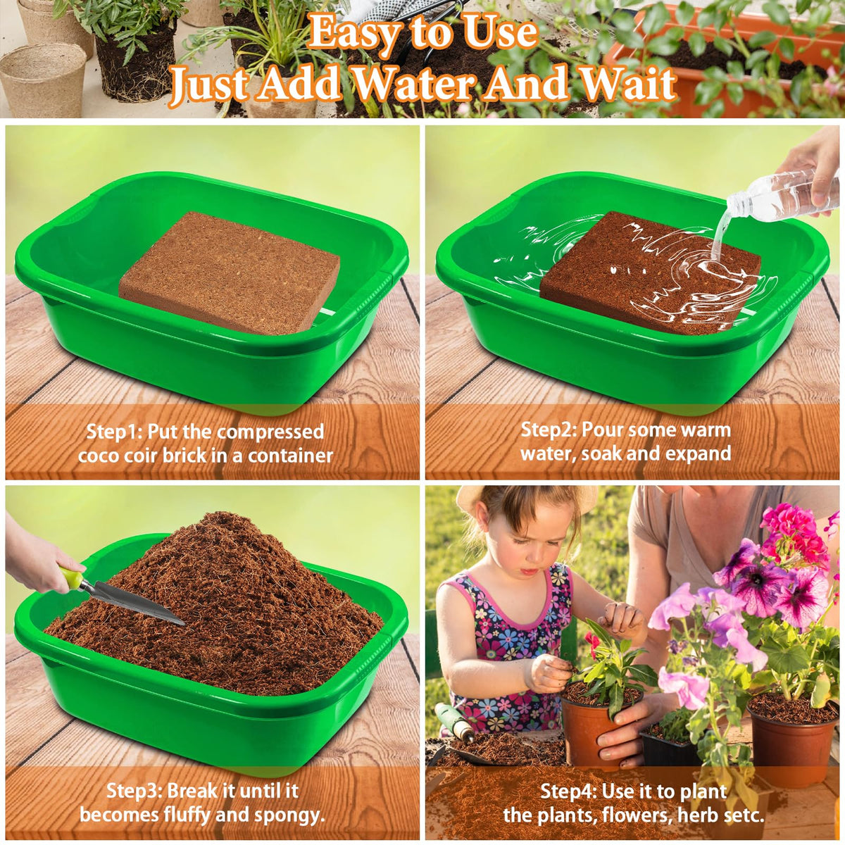 Legigo coco coir brick promotes light, oxygen-rich roots for healthier seedlings