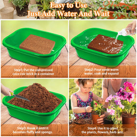 Legigo coco coir brick promotes light, oxygen-rich roots for healthier seedlings