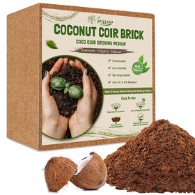 Legigo 10lb Coco Coir Brick compact block ready to hydrate for quick potting setup